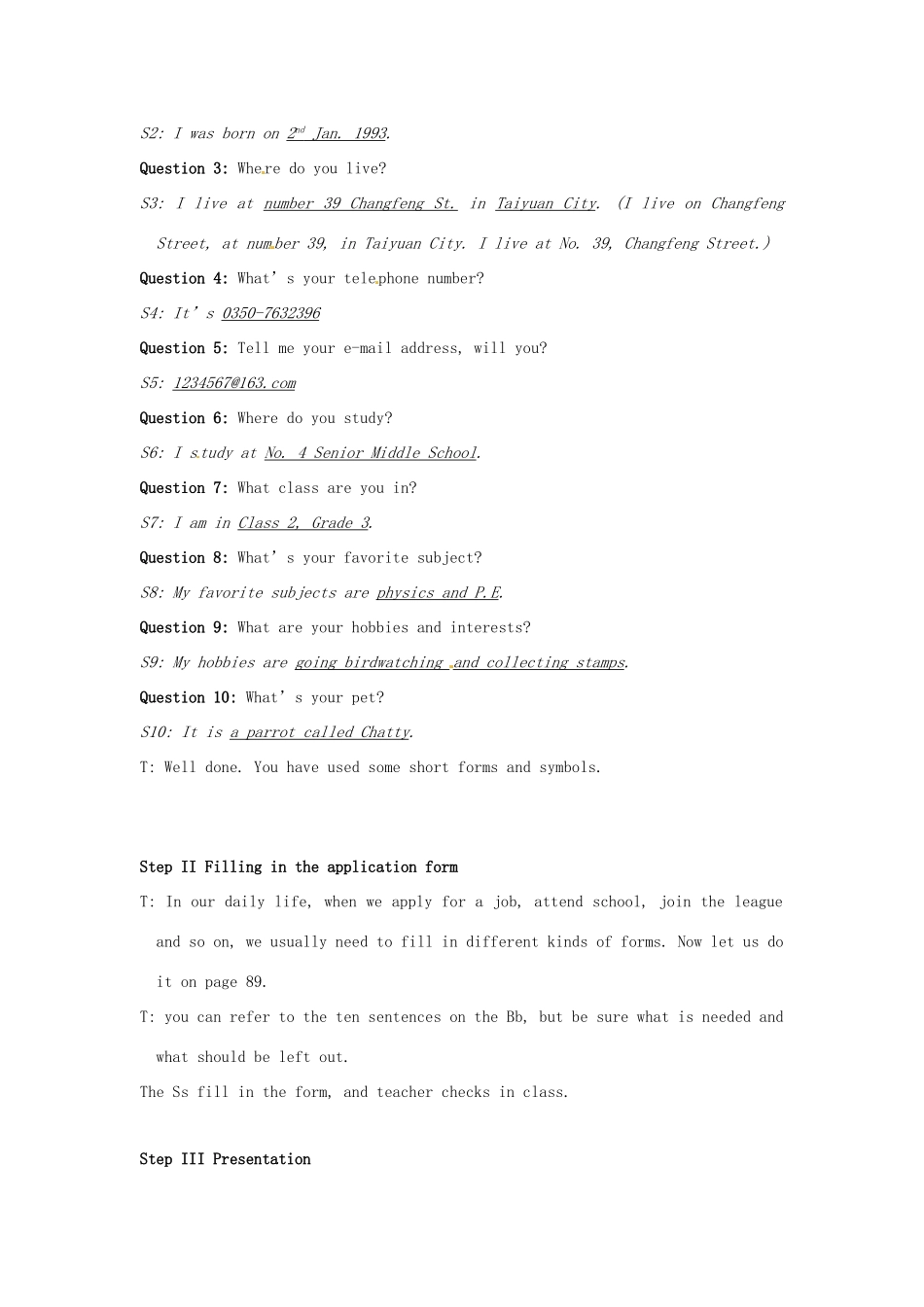 江苏省大丰市万盈二中八年级英语上册 Unit 5 Birdwatchers-Period 8 Main Task 教案 牛津版_第2页