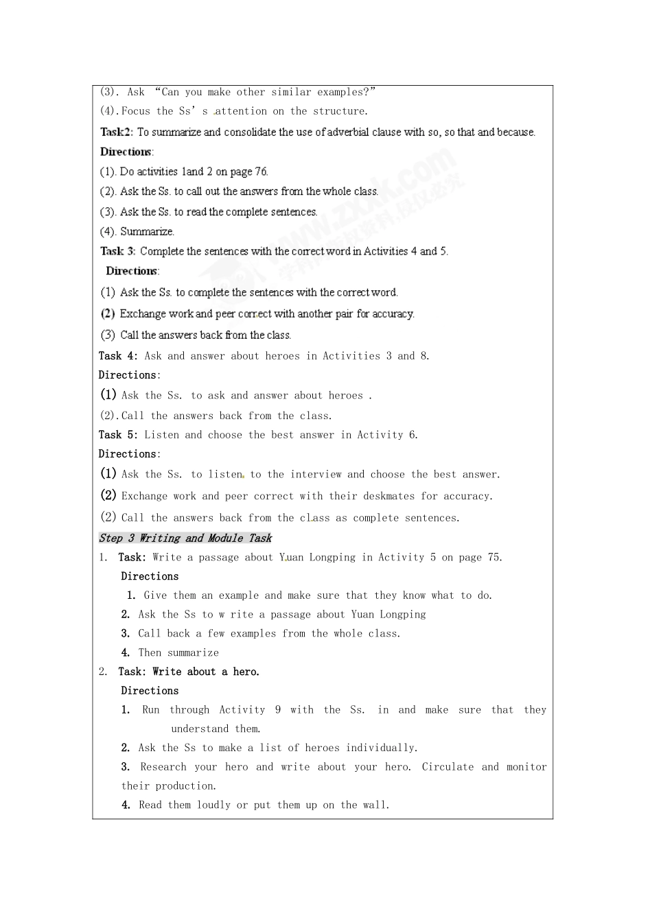 八年级英语下册 Module 9 Heroes Unit 3 Language in use教案 外研版_第2页