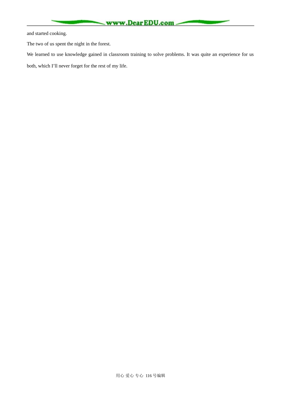 高中英语必修9Module 5 Task-Write a diary about your wilderness survival program_第2页