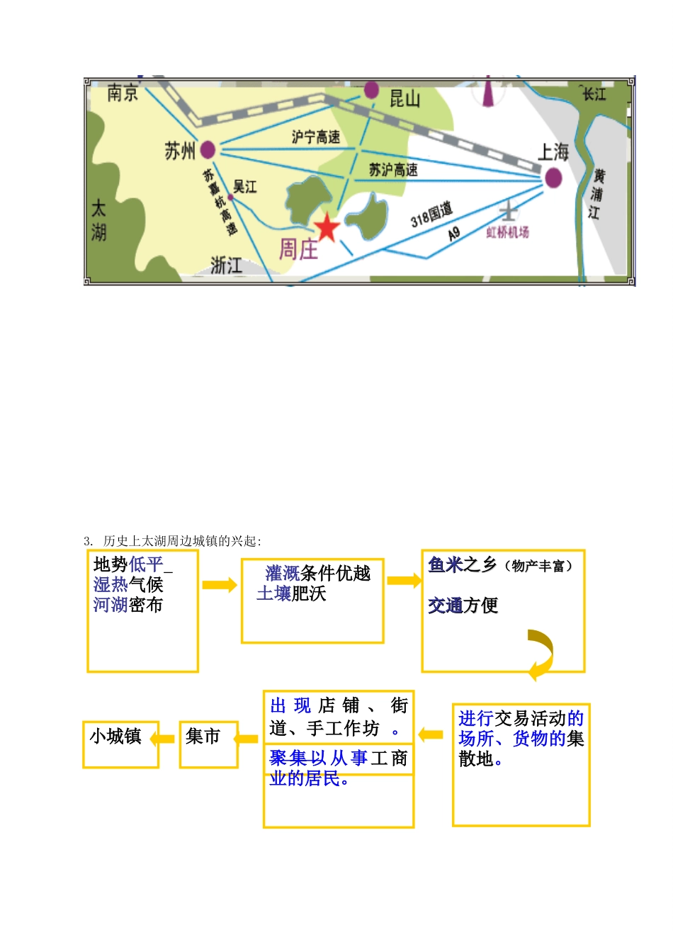 七年级历史与社会上册 3.3.1 水乡孕育的城镇教学设计 人教版-旧人教版初中七年级上册历史与社会教案_第2页