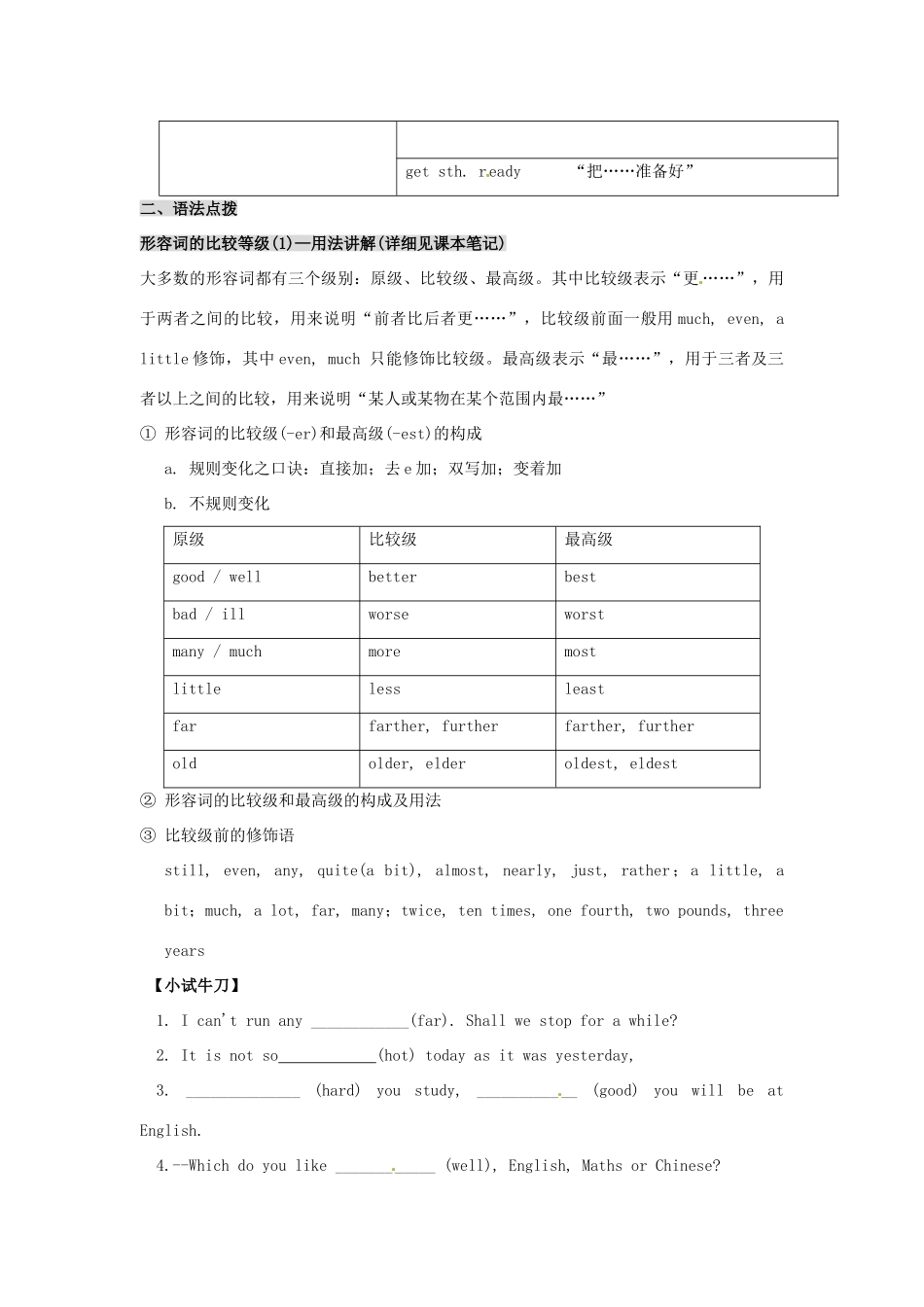 八年级英语上册 Unit 1 Friends复习讲义 译林牛津版_第3页
