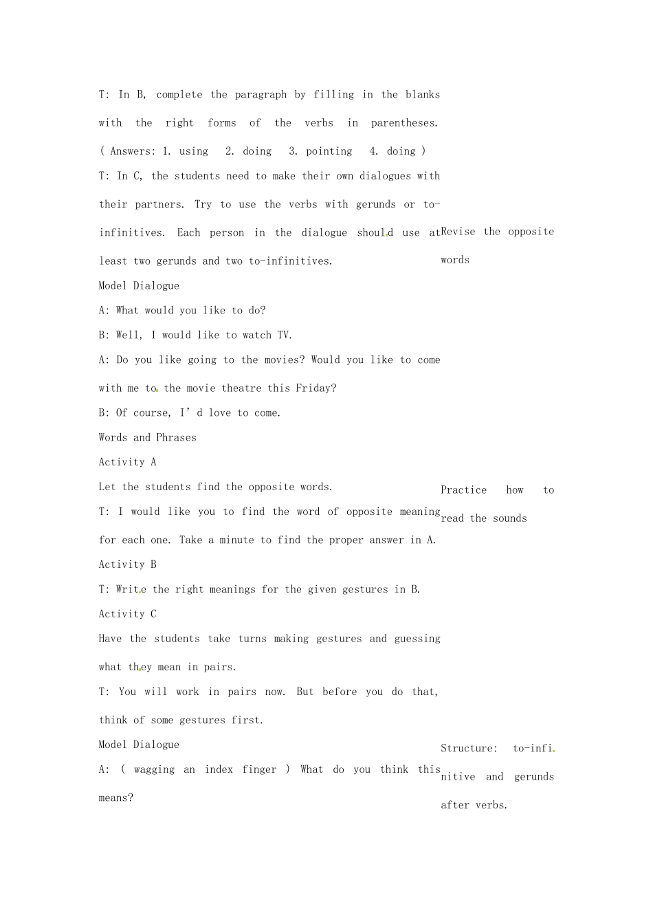 七年级英语下册 Unit 2 Body Language Lesson 3教案 教科版_第2页