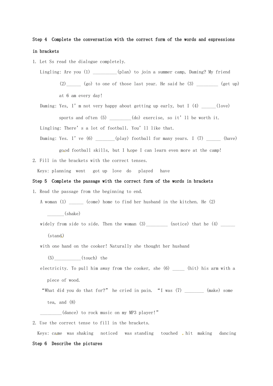 九年级英语下册 Module 5 Look after yourself教案 （新版）外研版-（新版）外研版初中九年级下册英语教案_第3页