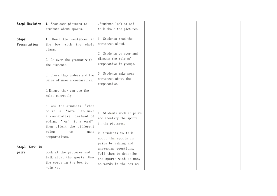 小学八年级英语上册 Module 3 Unit 3 Language in use教案 （新版）外研版-（新版）外研版初中八年级上册英语教案_第2页