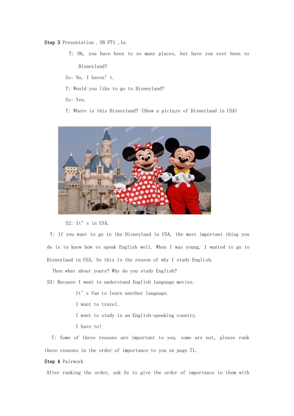 山东省滕州市大坞镇大坞中学八年级英语下册《Unit 9 Have you ever been to an amusement park Section B(1a-2c)》教案 人教新目标版_第2页