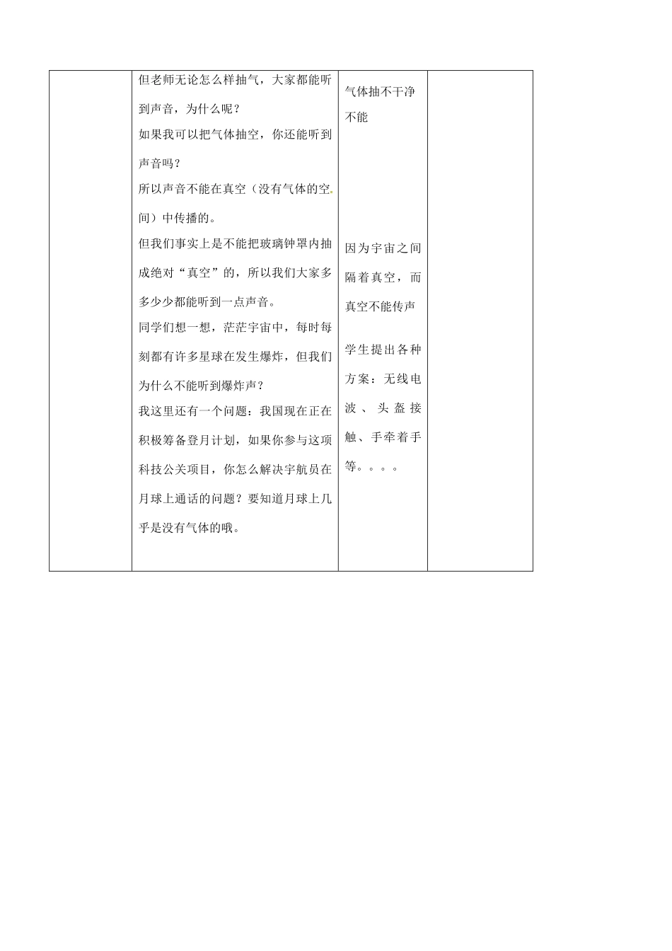 八年级物理上册 1.1 声音是什么（第2课时）教案 苏科版-苏科版初中八年级上册物理教案_第3页