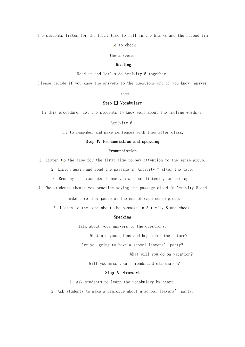 九年级英语下册 Module 10 My future life全模块教案 外研版_第3页