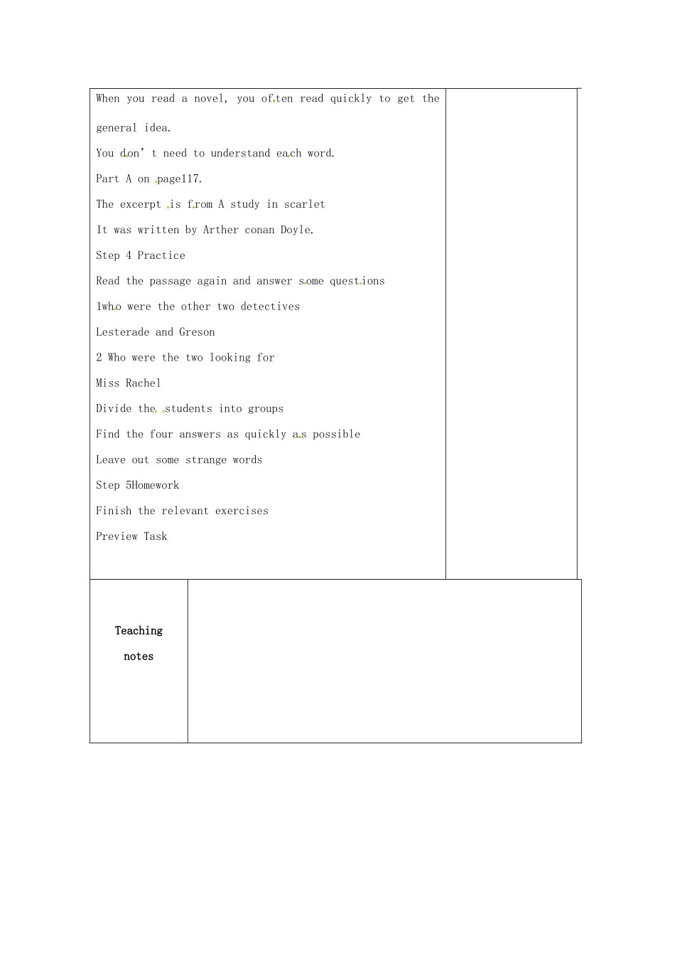 九年级英语上册 Unit 8 Detective stories Study skills教案 （新版）牛津版-（新版）牛津版初中九年级上册英语教案_第2页