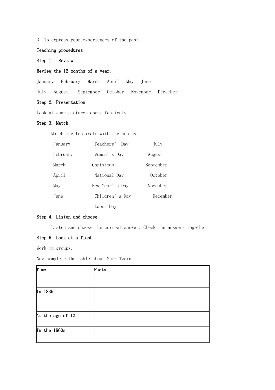 七年级英语下册 Module 9 Unit 1 He left school and began work at教案 （新版）外研版-（新版）外研版初中七年级下册英语教案_第2页
