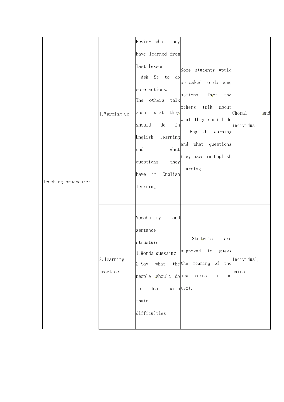 广东省佛山市顺德区大良顺峰初级中学八年级英语上册 Module 1 Unit 2 You should smile at her教案 （新版）外研版_第2页