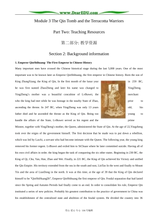 高中英语必修9Module 3 Section 2 Background Information