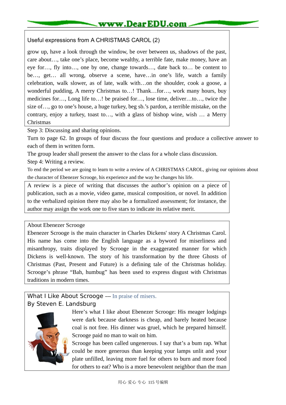 高中英语第三册(全一册)Unit 7 A Christmas Carol--Period 4 Let’s read and write_第2页