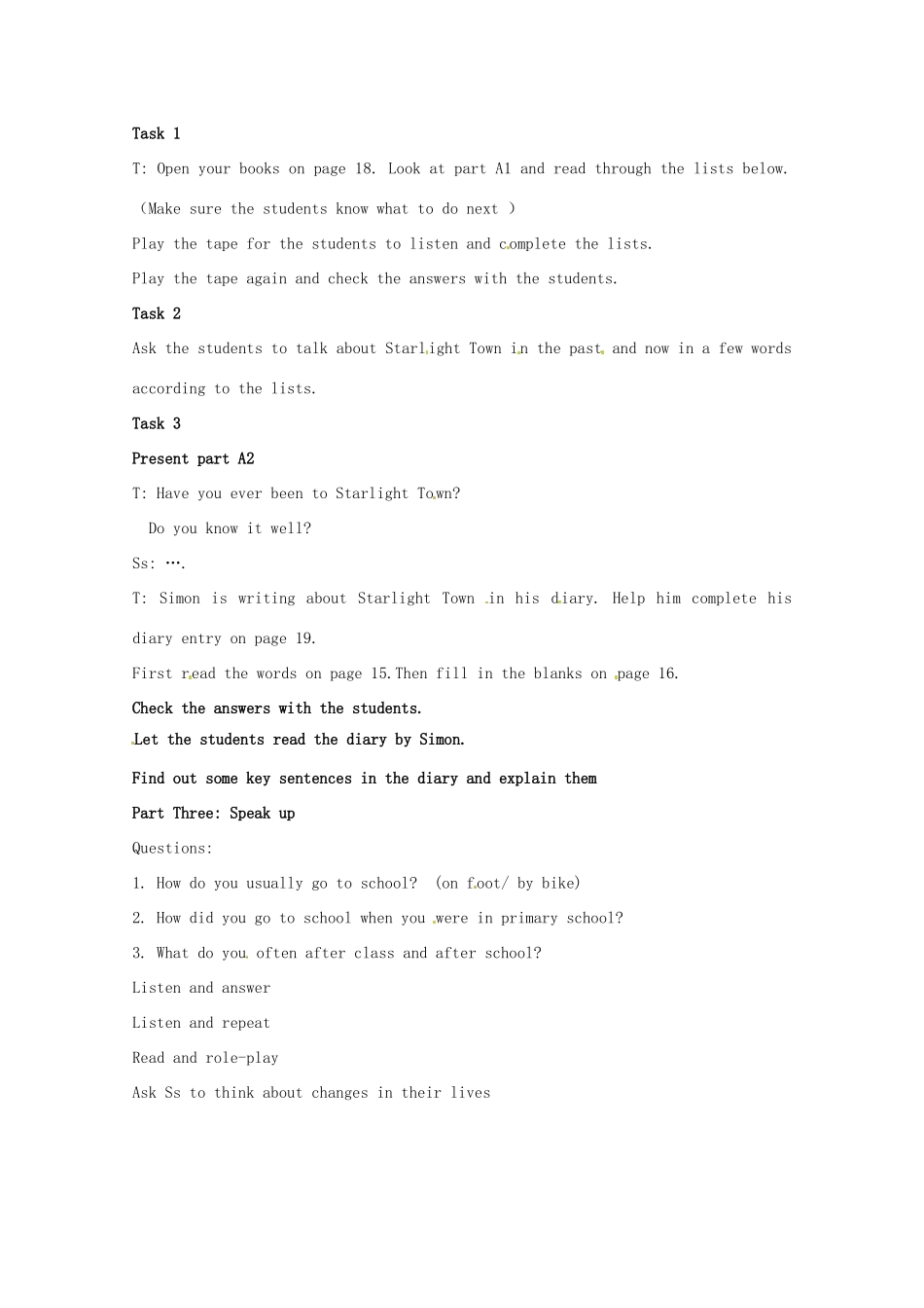 八年级英语下册 Unit 1 Past and Present Integrated skills教案 （新版）牛津版-（新版）牛津版初中八年级下册英语教案_第2页