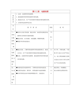 九年级物理上册 电路连接的基本方式教案 苏科版