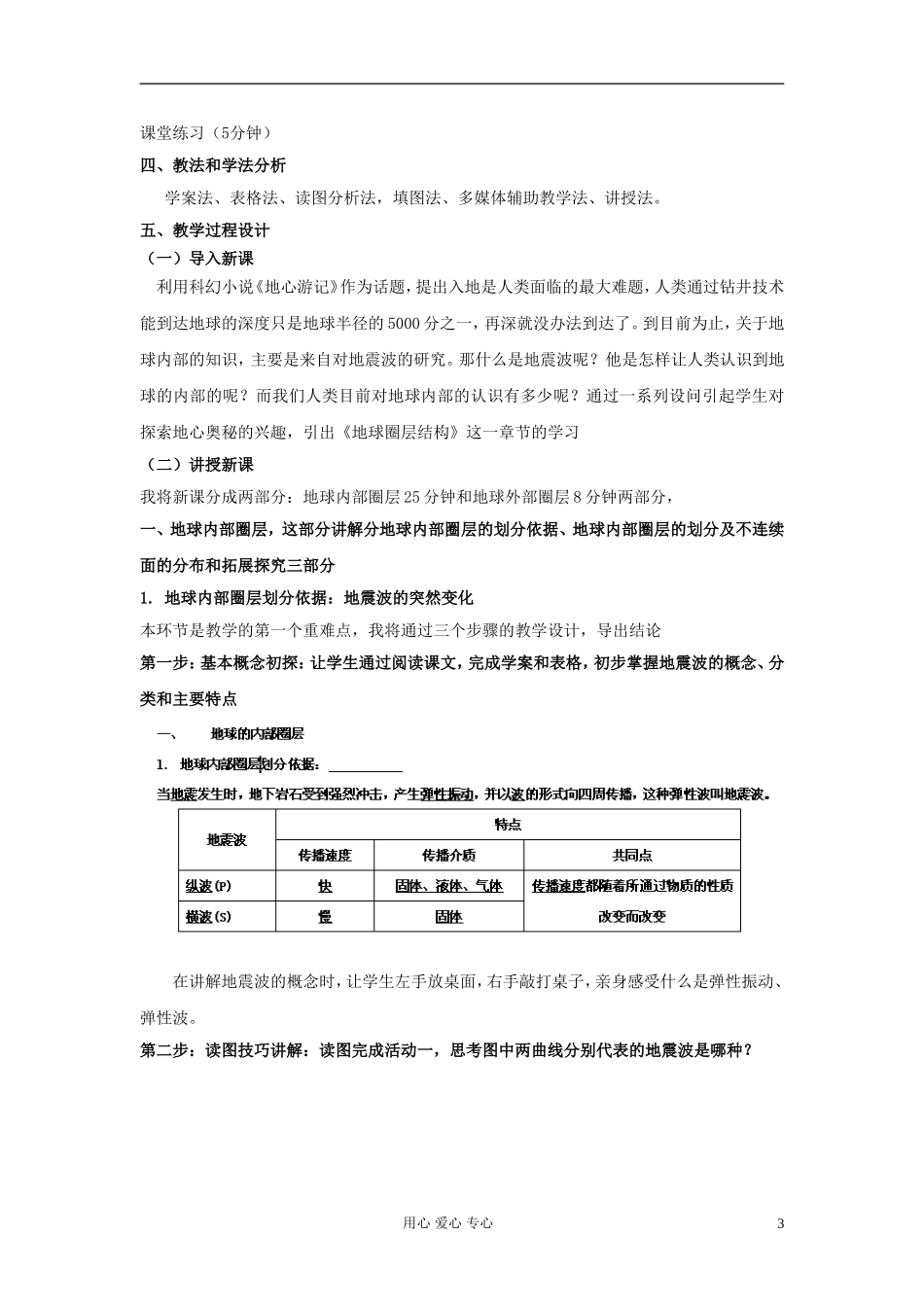 湖北省云梦县梦泽高中高二地理《宇宙中的地球及其圈层结构》说课稿_第3页