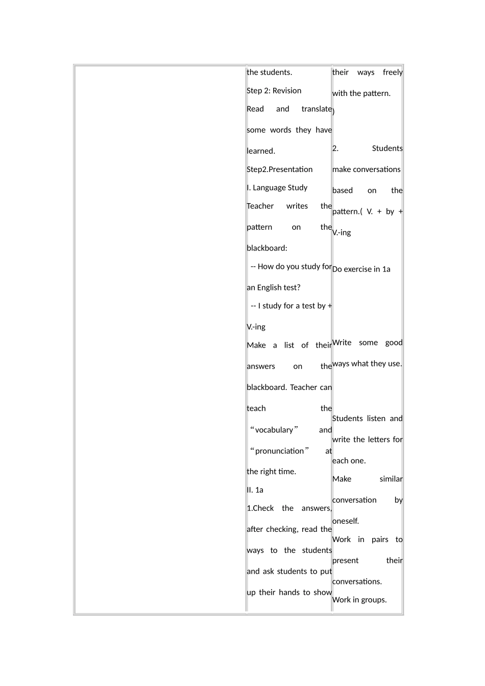 四川省自贡市九年级英语 Unit 1《How do you study for a test》教案1 人教新目标版_第3页