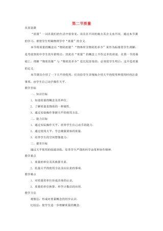 九年级物理 质量示范教案 教案人教版