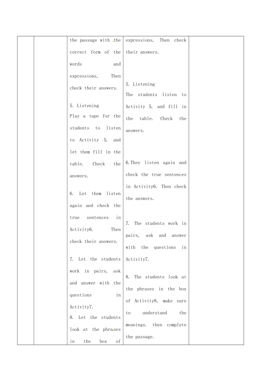 八年级英语下册 Module 8 Public holidays Unit 3 Language in use教案 外研版-外研版初中八年级下册英语教案_第3页