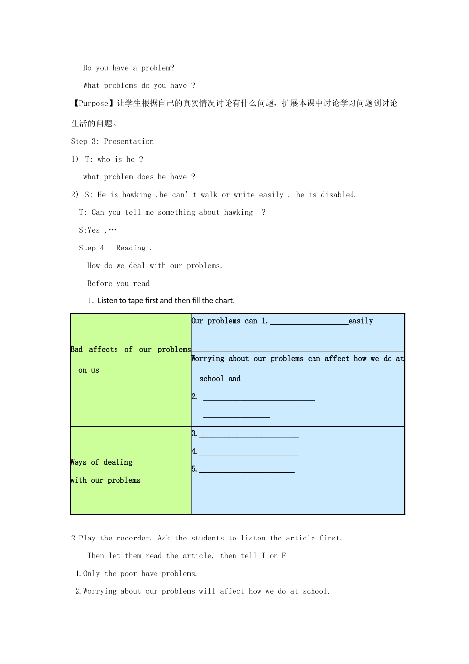 九年级英语全册 Unit 1《How do you study for a test》Period 4（reading & seft-check）教学设计 人教新目标版_第2页