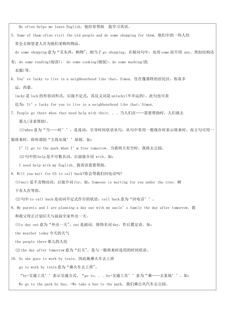 江苏省南通市七年级英语下册 教师辅导讲义 Unit 2 牛津版-牛津版初中七年级下册英语教案_第2页