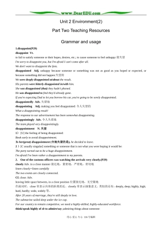 高中英语必修5Unit 2 Environment-Grammar and Usage(2)