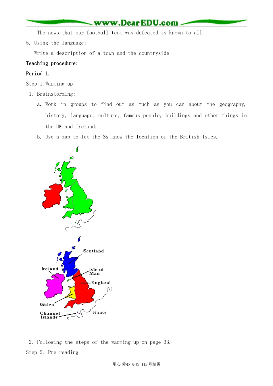 人教版高中英语第二册Unit5 The British Isles_第2页