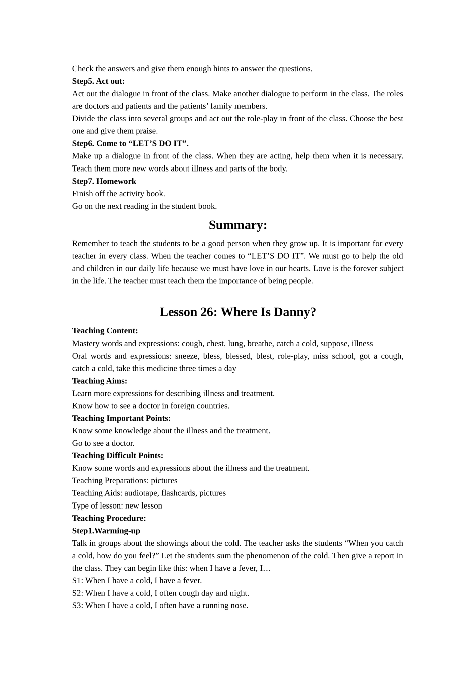 九年级英语Unit 4 Stay Healthy教案冀教版_第2页