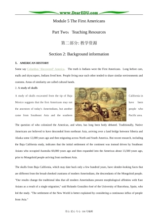高中英语必修9Module 5 Section 2 Background Information