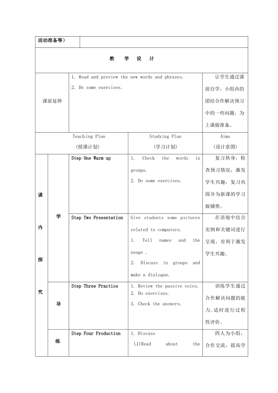 江苏省海安县大公初级中学八年级英语下册《8B Unit 3 Online travel》Period 8 Checkout教案 牛津版_第2页