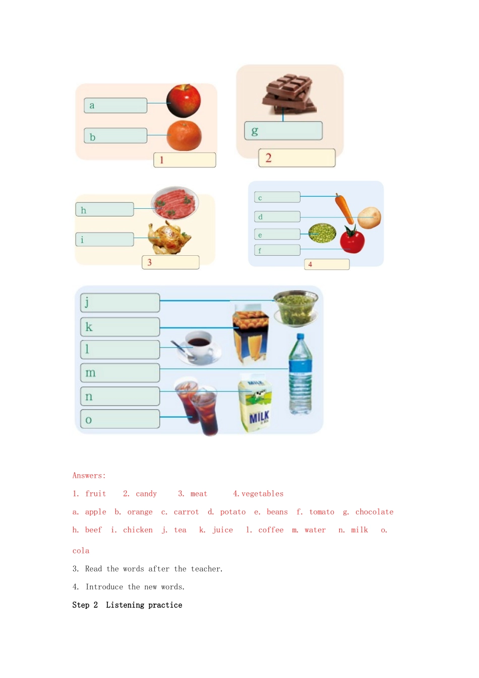 广东省佛山市第十四中学七年级英语上册 Module 4 Healthy food Unit 1 We’ve got lots of apples教案 （新版）外研版_第3页
