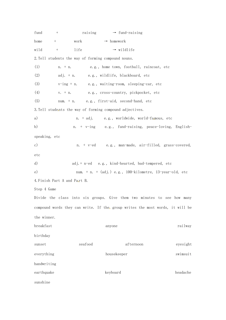 江苏省宜兴市屺亭中学八年级英语下册《Unit 6 A charity walk》Period 5 Vocabulary教案 牛津版_第2页