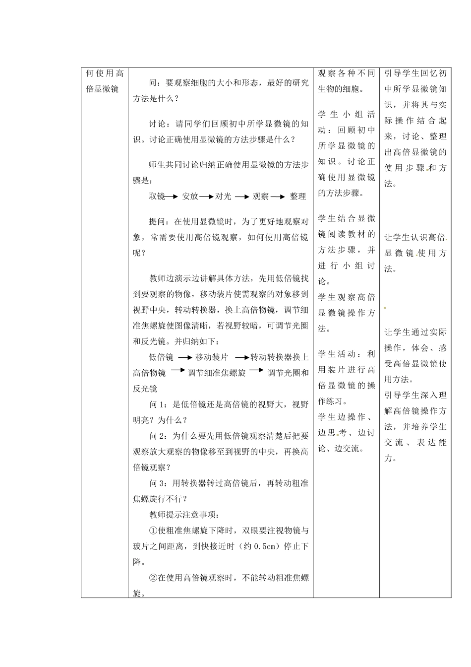 重庆市万州分水中学高中生物《细胞的多样性和统一性》教学案 新人教版必修2_第2页
