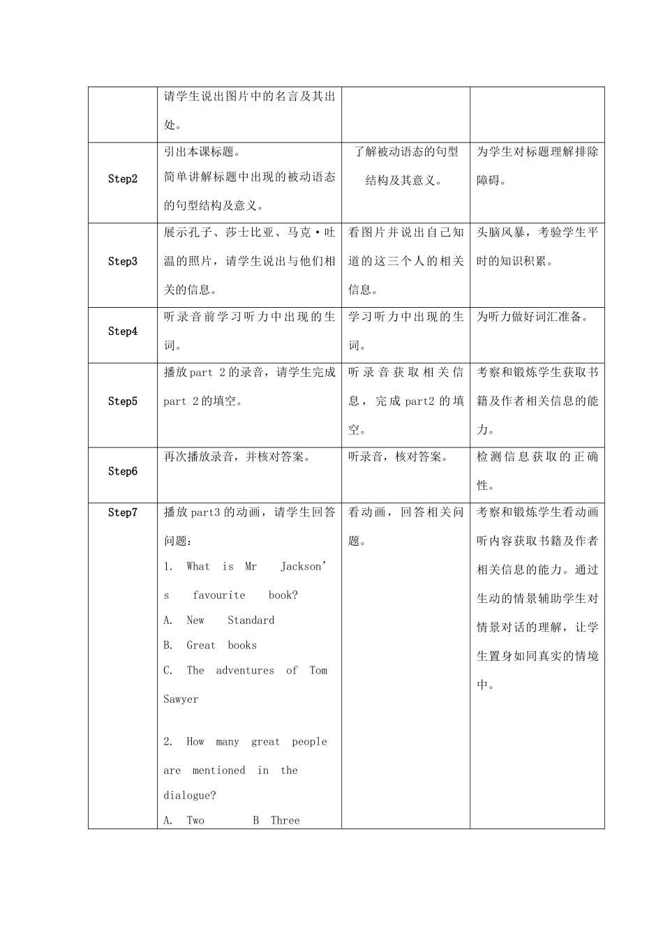 学年九年级英语上册 Module 7 Great books Unit 1 We’re still influenced by Confucius’s ideas教案 （新版）外研版-（新版）外研版初中九年级上册英语教案_第2页