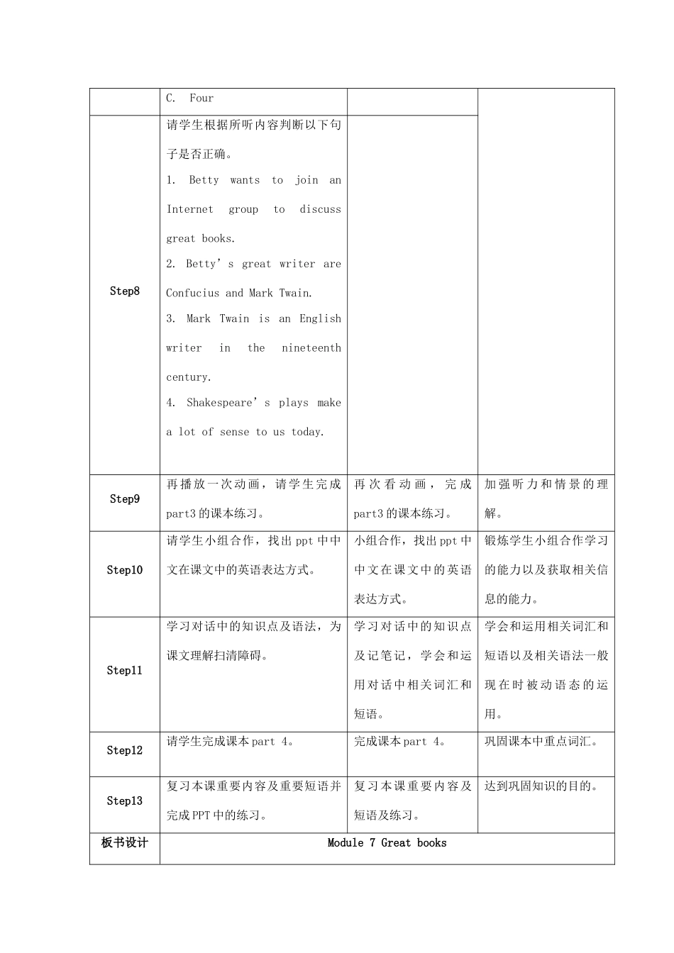 学年九年级英语上册 Module 7 Great books Unit 1 We’re still influenced by Confucius’s ideas教案 （新版）外研版-（新版）外研版初中九年级上册英语教案_第3页