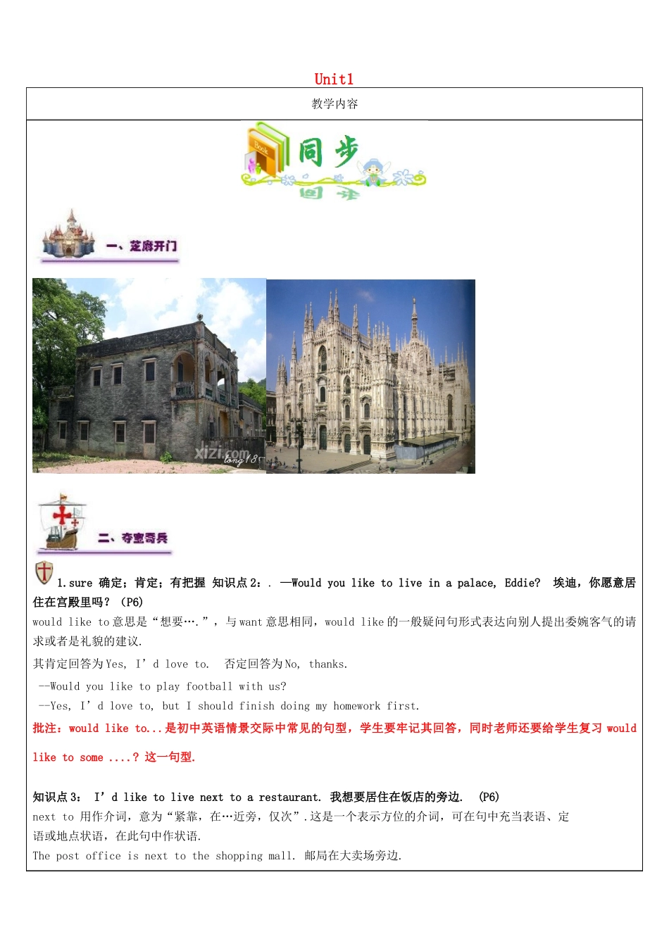 江苏省南通市七年级英语下册 教师辅导讲义 Unit 1 Dream homes 牛津版-牛津版初中七年级下册英语教案_第1页