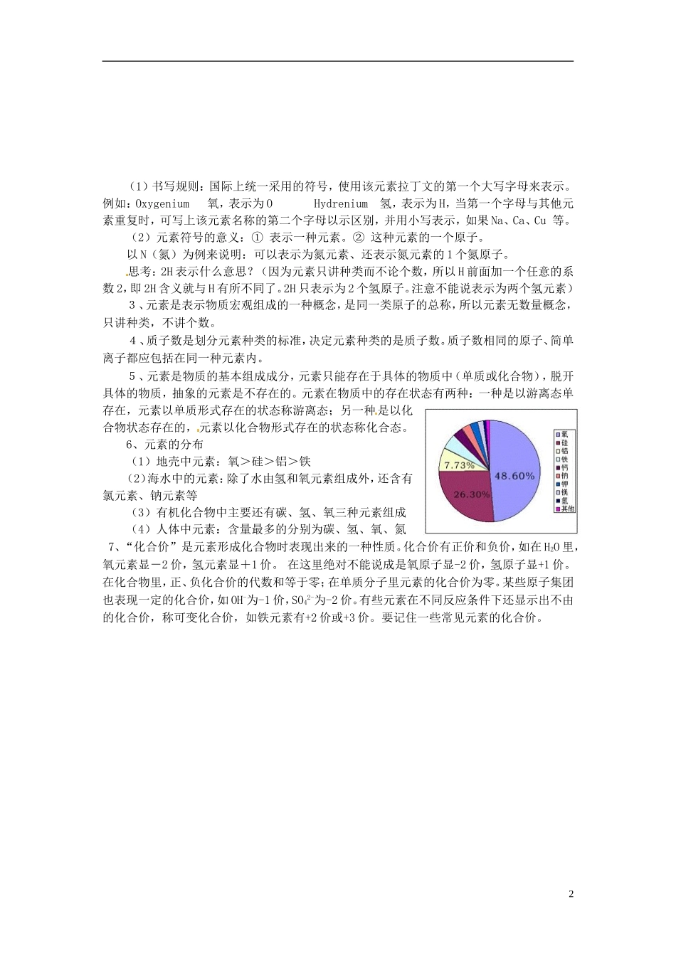 高一化学 初升高课程衔接 1化学改变了世界讲义-人教版高一全册化学教案_第2页