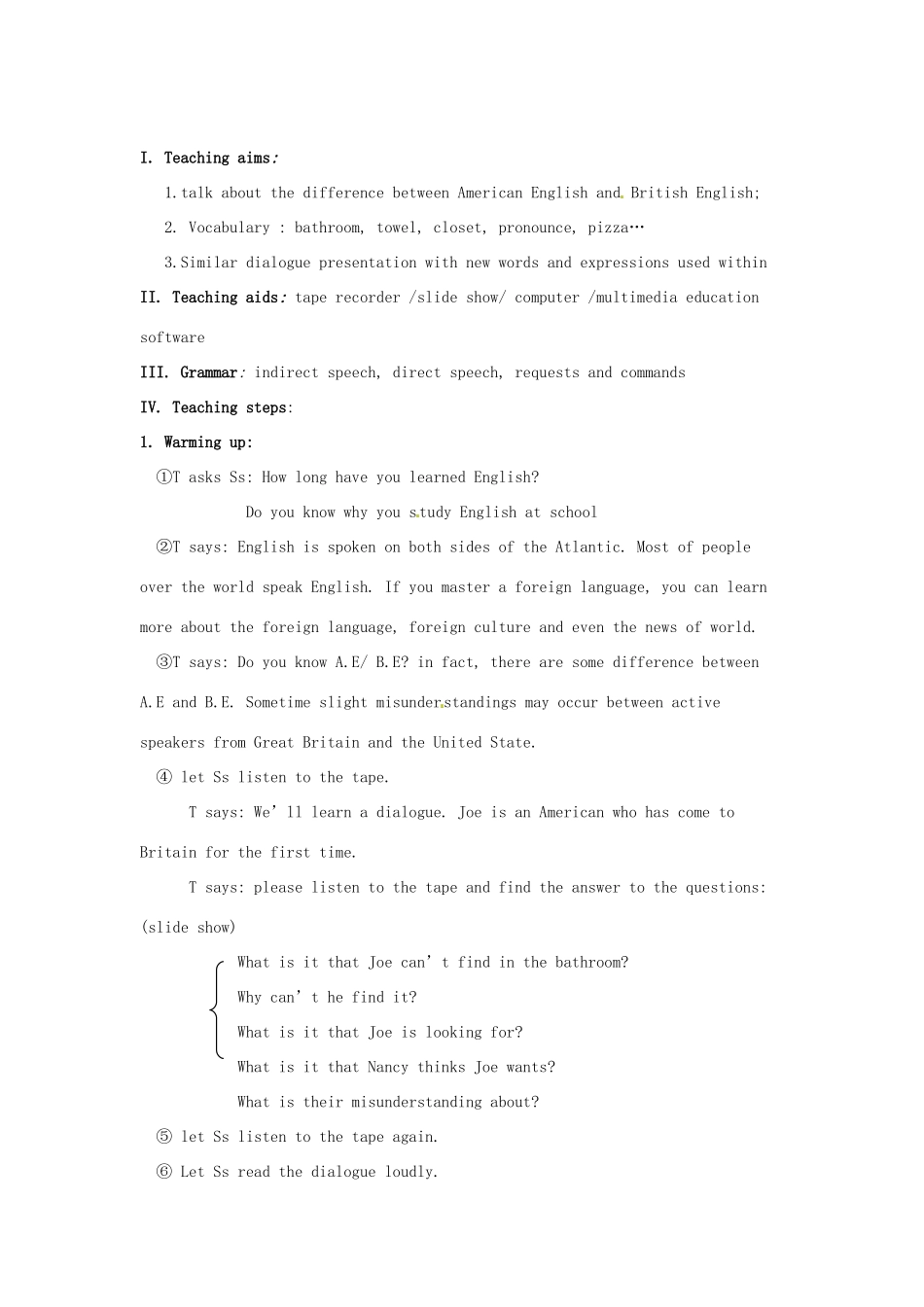 河北省保定市物探中心学校高三英语复习 Unit2教案_第2页