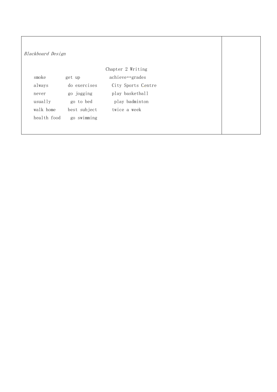 八年级英语上册 Chapter 2 A day in the life of … writing教案 牛津沈阳版-牛津沈阳版初中八年级上册英语教案_第3页