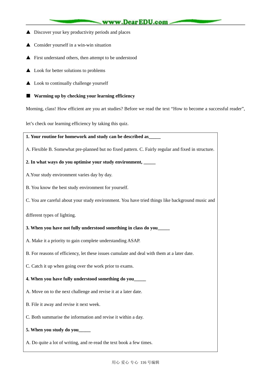 高中英语Unit 4 Learning efficiently Reading_第2页