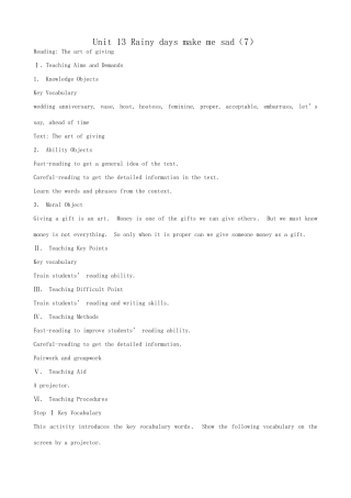 九年级英语Unit 13 Rainy days make me sad(7)