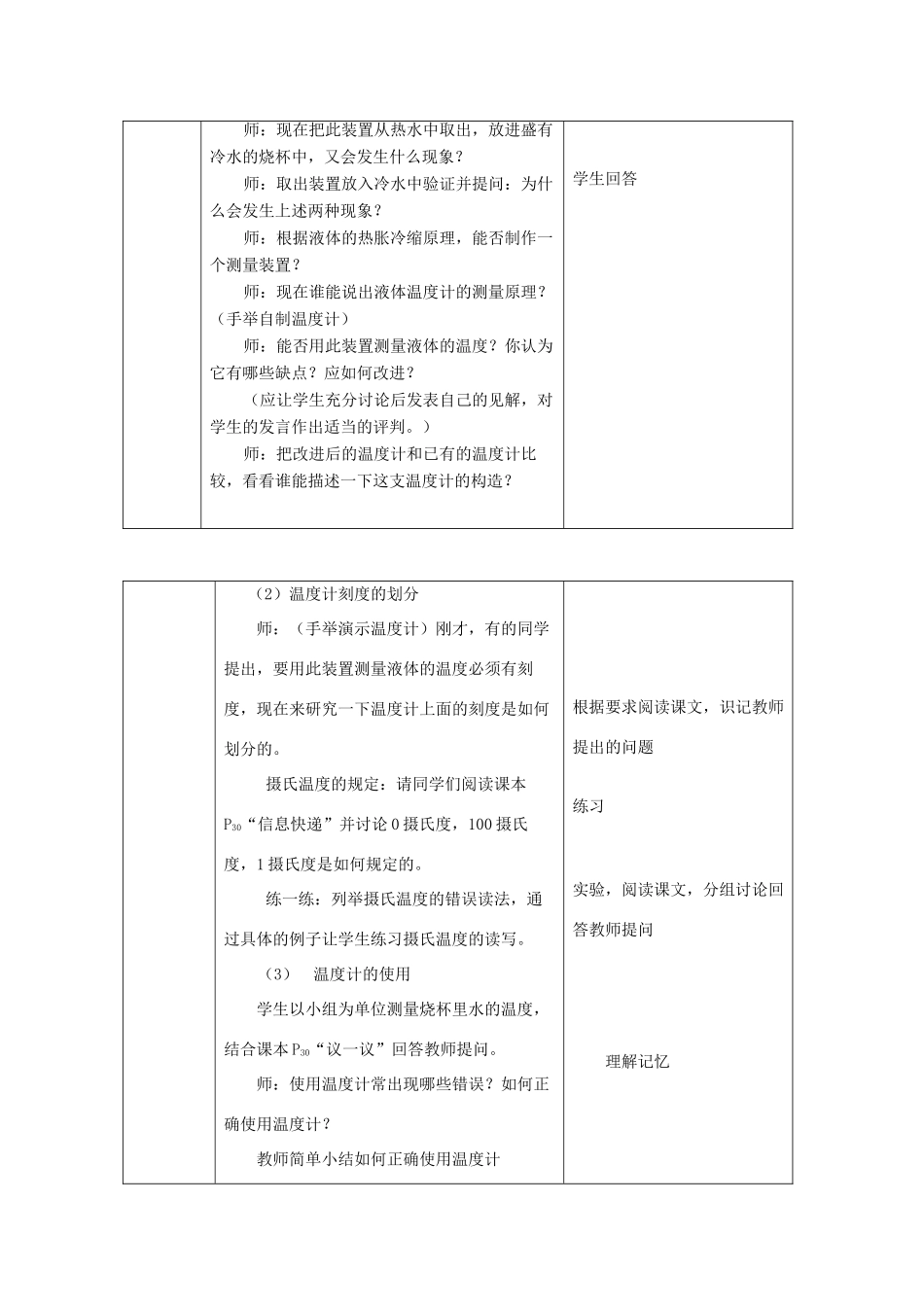 八年级物理上册 2.1 物质的三态 温度的测量教案 苏科版-苏科版初中八年级上册物理教案_第3页