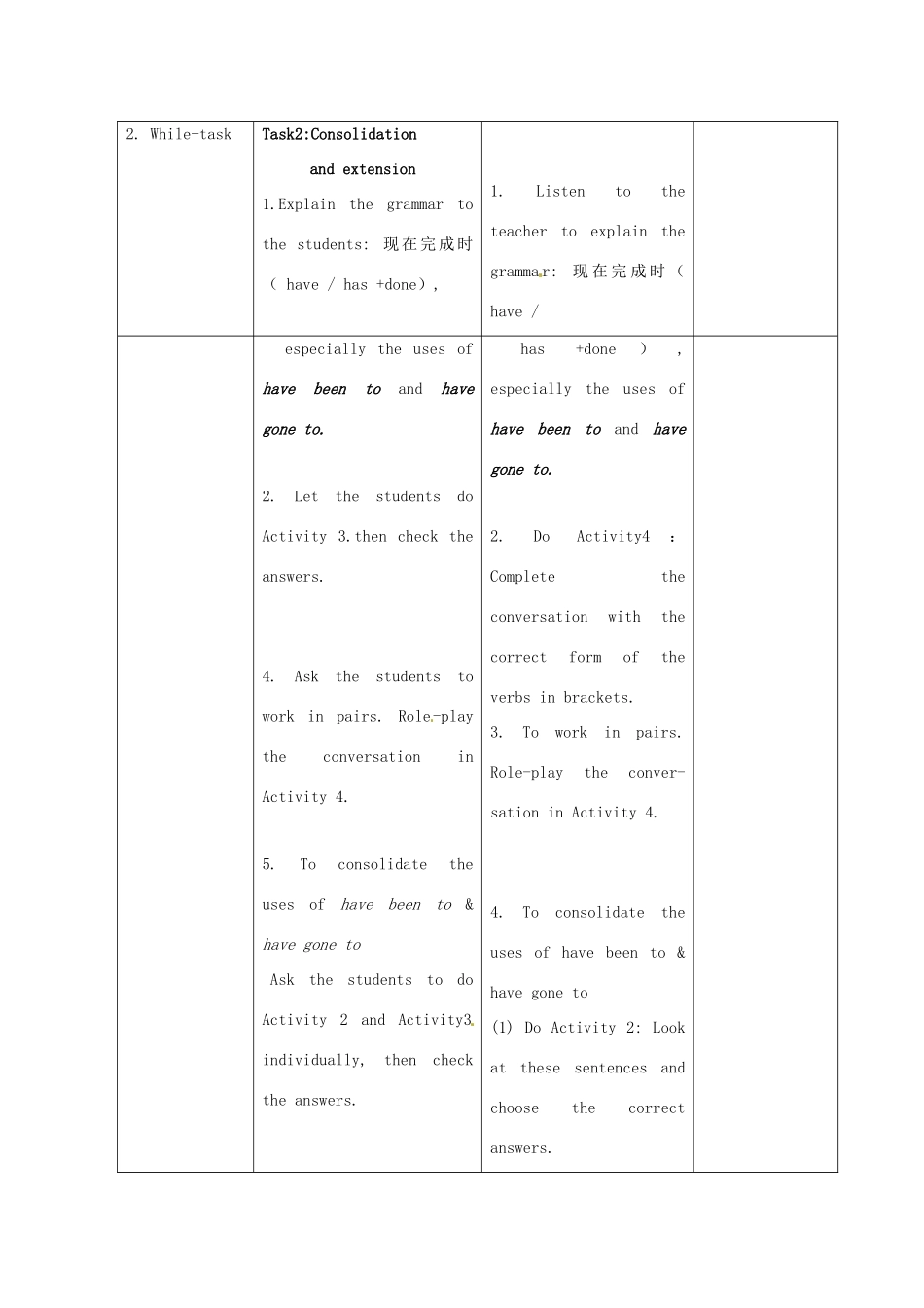 春八年级英语下册 Module 3 Journey to space Unit 3 Language in use教案 （新版）外研版-（新版）外研版初中八年级下册英语教案_第2页