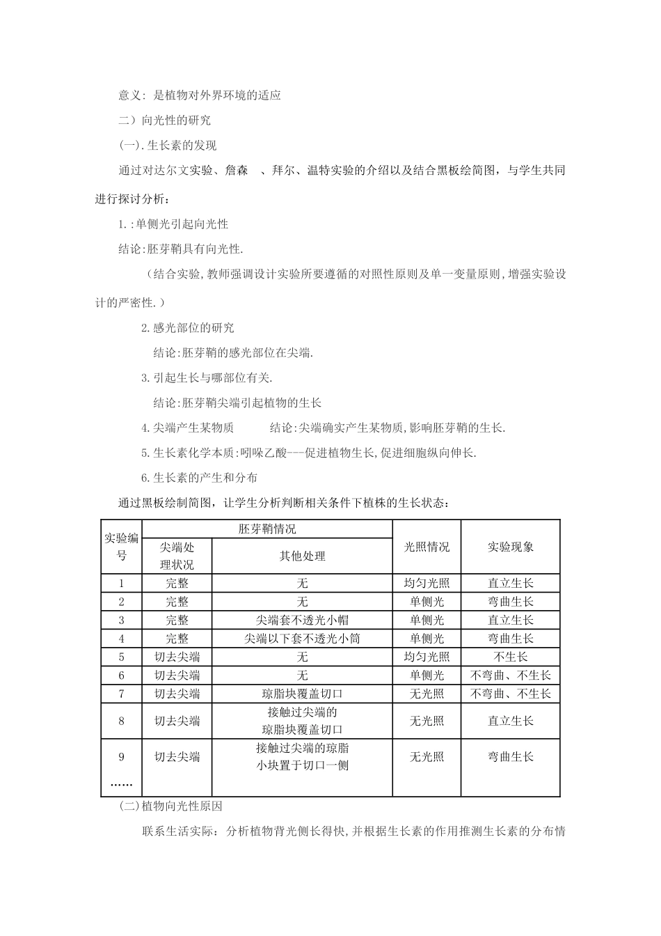 云南省陇川县第一中学高二生物 第三章 植物的激素调节教学设计_第2页