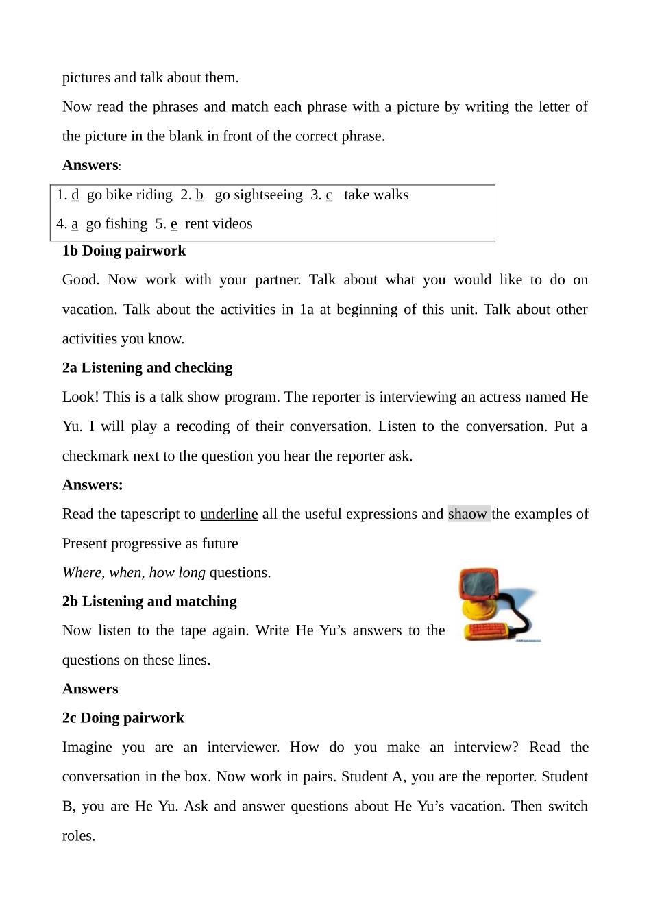 八年级英语Unit3 Section B新课标 人教版_第2页