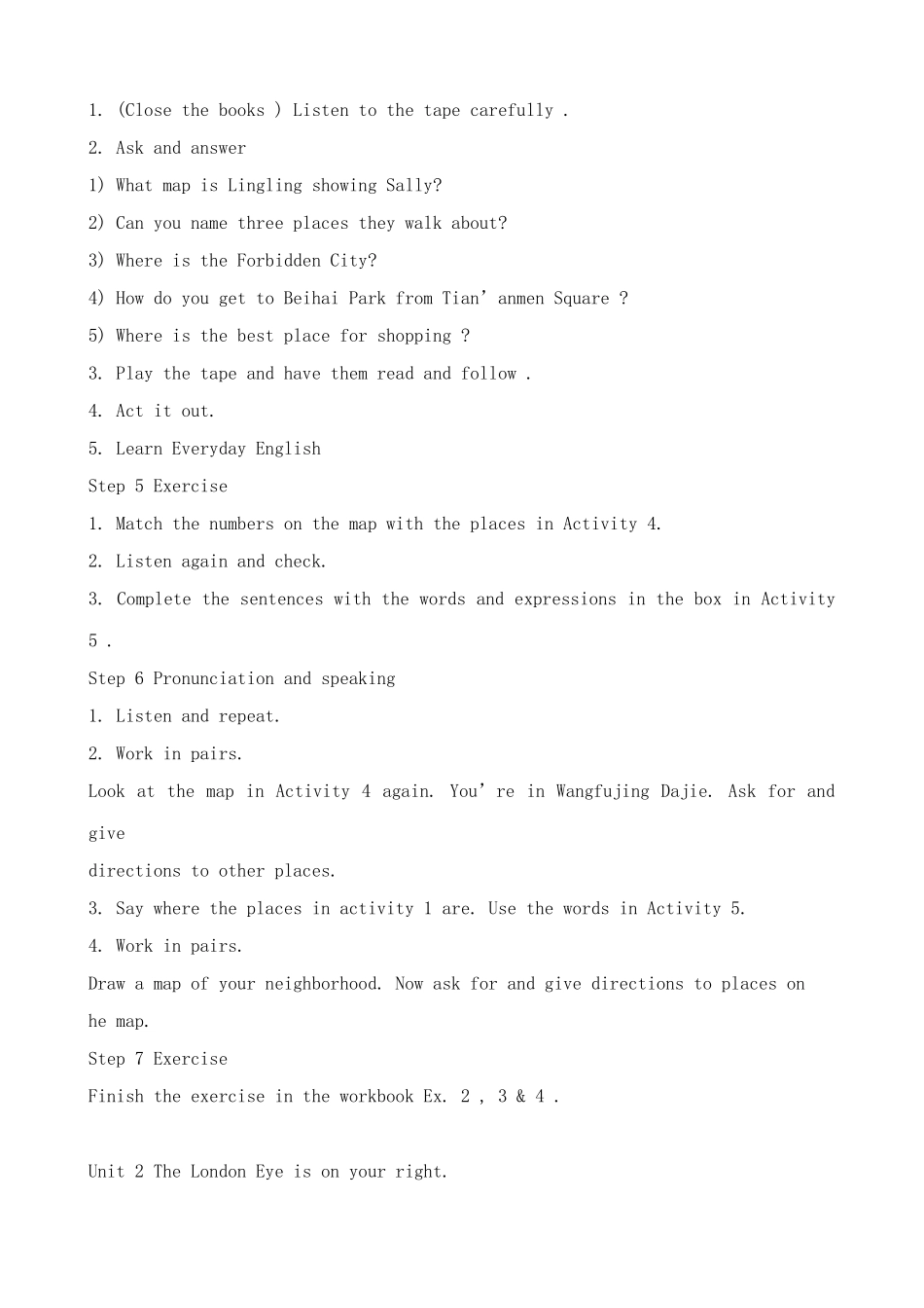 外研社八年级英语Module 8 Around town_第2页