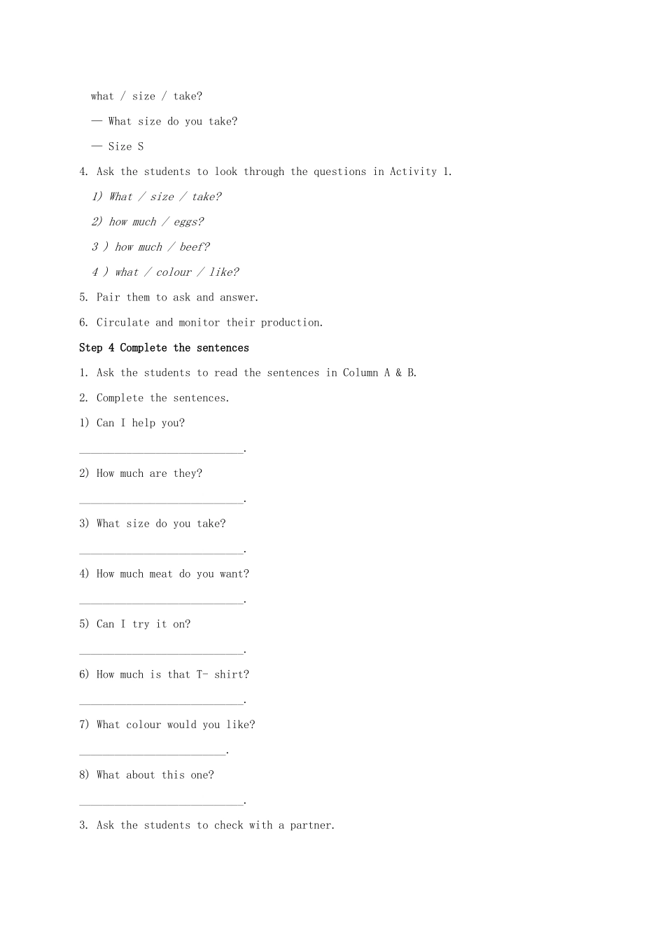 春七年级英语下册 Module 5 Unit 3 Language in use教案 （新版）外研版-（新版）外研版初中七年级下册英语教案_第3页