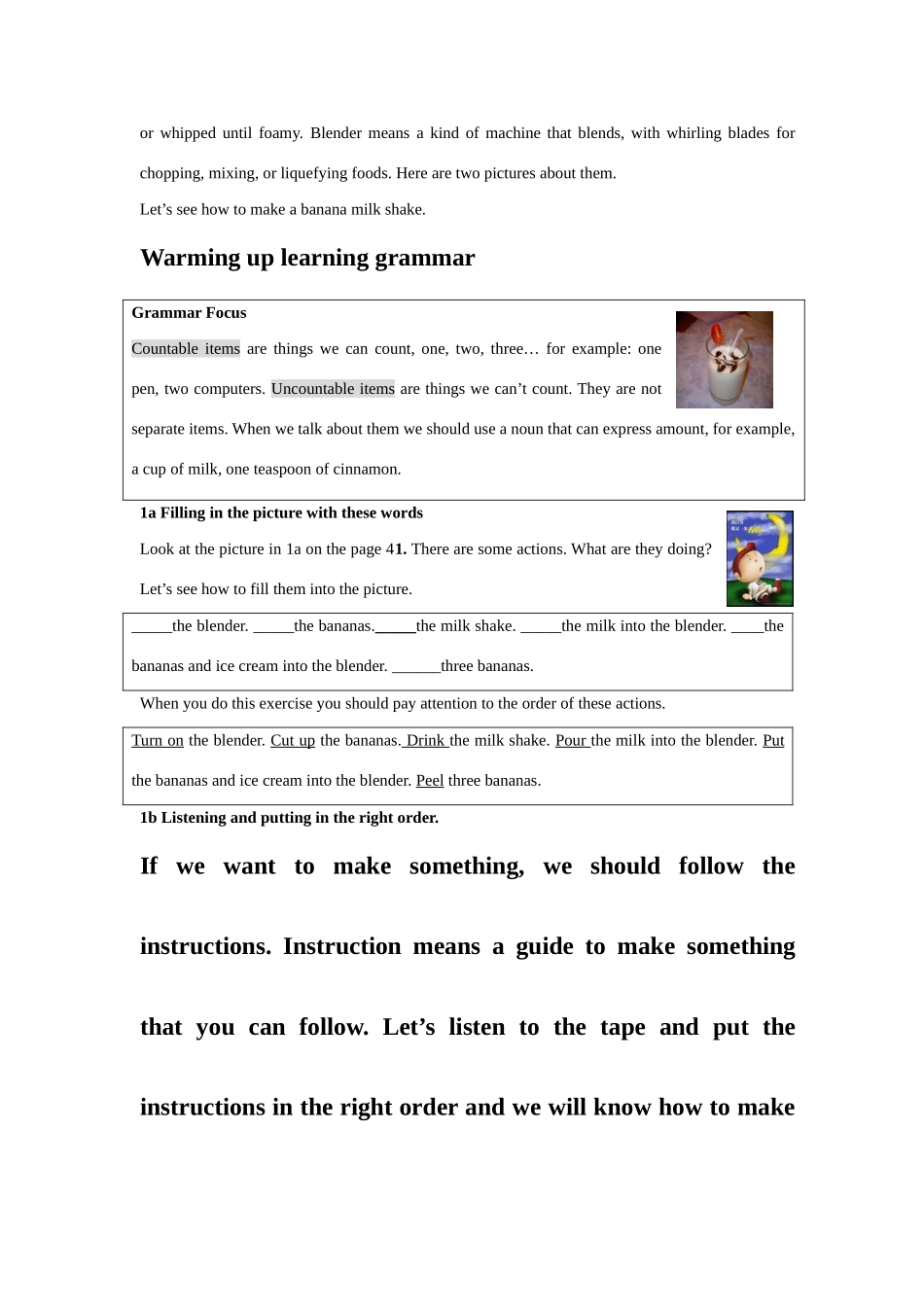 八年级英语 Unit7 How do you make a milk shake 教案_第2页