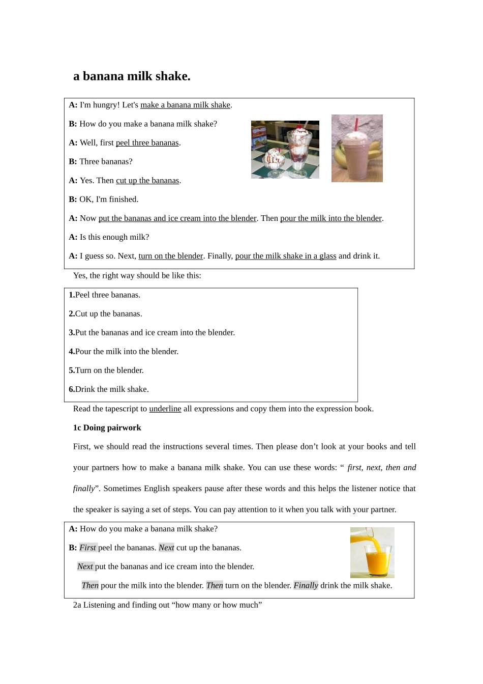 八年级英语 Unit7 How do you make a milk shake 教案_第3页