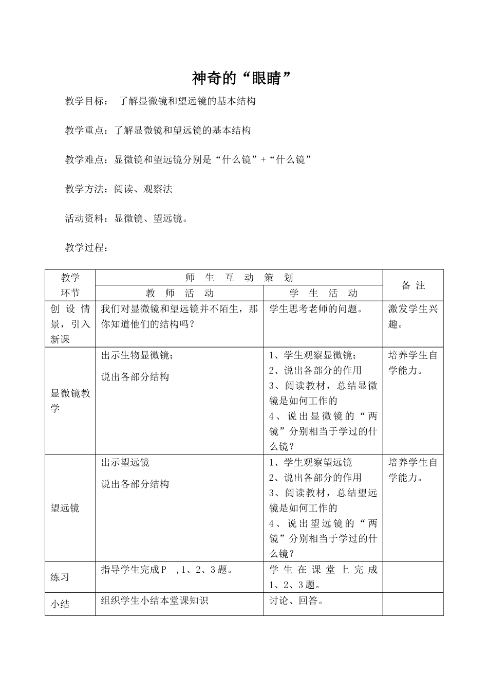 八年级物理神奇的“眼睛” 3沪科版_第1页