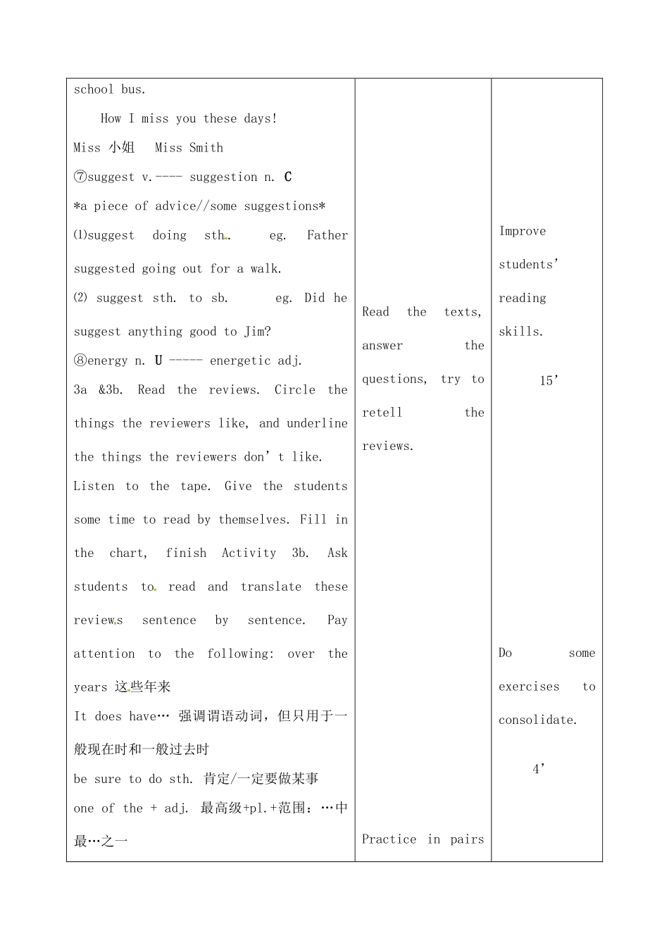 吉林省四平市第十七中学九年级英语全册《Unit 6 I like music that I can dance to》（第4课时）教案 人教新目标版_第3页
